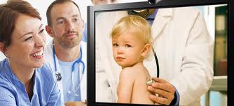 Pediatric examination via video